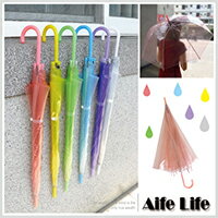 【aife life】輕便果凍傘/日韓流行透明傘自動傘雨傘透明傘學生輕便傘廣告傘