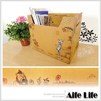【aife life】綠野仙蹤復古收納盒/雜誌盒儲物盒置物盒環保收納盒整理收納手提