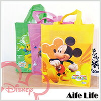 【aife life】迪士尼A4雙層手提袋/迪士尼正版授權購物袋手提袋收納袋補習袋