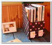 【aife life】韓風書籍雜誌紙質收納盒、可放A4文件，黑底桃心愛心款，讓您的桌面更乾淨!!