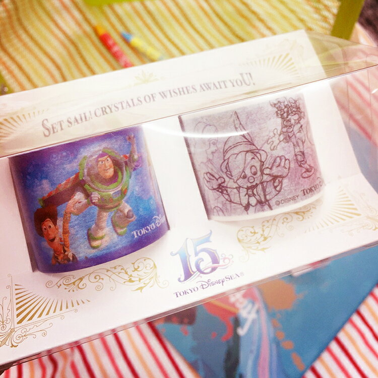 PGS7 - 東京迪士尼 海洋 15週年 裝飾紙膠帶 米奇 胡迪 巴斯 玩具總動員 2入 海底總動員2