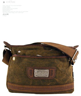 【PIAA水洗帆布】個性魅力☆簡約牛角造型斜背包