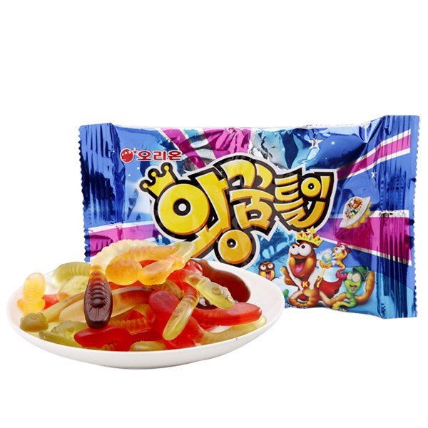 韓國 ORION 好麗友軟糖 毛毛蟲造型軟糖綜合水果味 47g