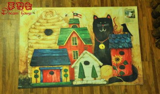 美國 Libbie Avenue 防滑腳踏墊/地墊《 鄉村小黑貓 》★質感很好喔★