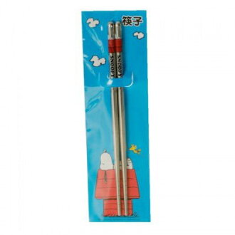 【真愛日本】14121100027 SN不鏽鋼筷子-紅屋 史奴比 史努比 SNOOPY 筷子 餐具 廚房用品