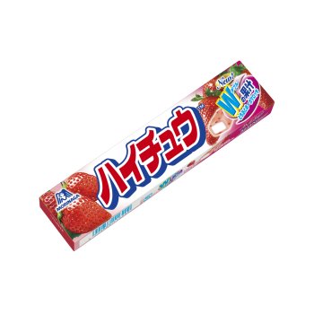 [日本空運限定發售]MORINAGA森永嗨啾果汁條糖-草莓 12粒入(55.2g)