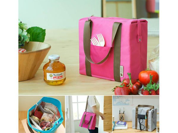 BO雜貨【SV2929】韓版大號防水保溫包 便當包 午餐包 野餐包 側背包 斜背包