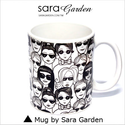 (24H) 客製 質感 彩繪 馬克杯 Mug 墨鏡 個性 女孩 咖啡杯 陶瓷杯 杯子 Sara Garden 品牌手作【M0320015】