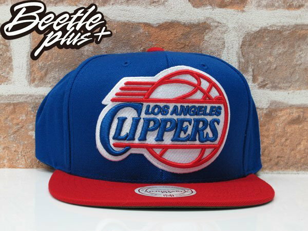 BEETLE PLUS 全新 MITCHELL&NESS NBA 洛杉磯 快艇 LA CLIPPERS PUAL 紅藍 SNAPBACK 後扣棒球帽 MN-10