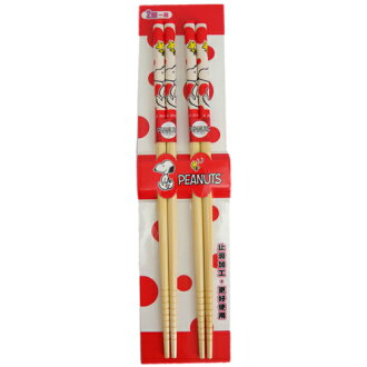 【真愛日本】150911000192入竹筷-SN&塔克紅史奴比 史努比 SNOOPY筷子食器日用品