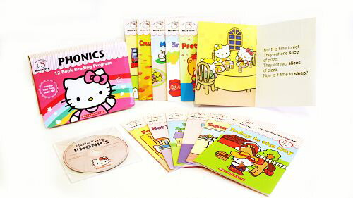 HELLO KITTY PHONICS BOXED SET #2 + CD (12 books + CD)