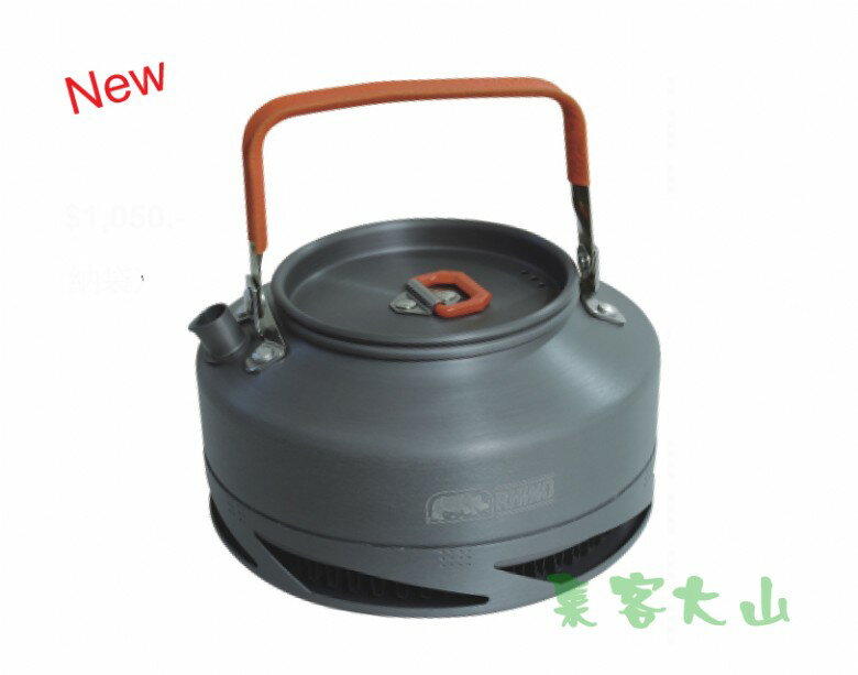 【露營趣】中和 附D型扣 犀牛 RHINO K-25 0.8公升 超輕鋁合金聚熱強效茶壼 咖啡壺 燒水壺 燒水 煮茶