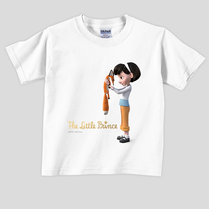 小王子電影版授權 - T恤：【 我的小密友 】兒童短袖 T-shirt ( 白 / 粉紅 / 水藍 )