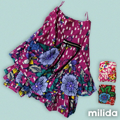 【milida】☆早春商品☆下身款☆拉鍊百褶長裙