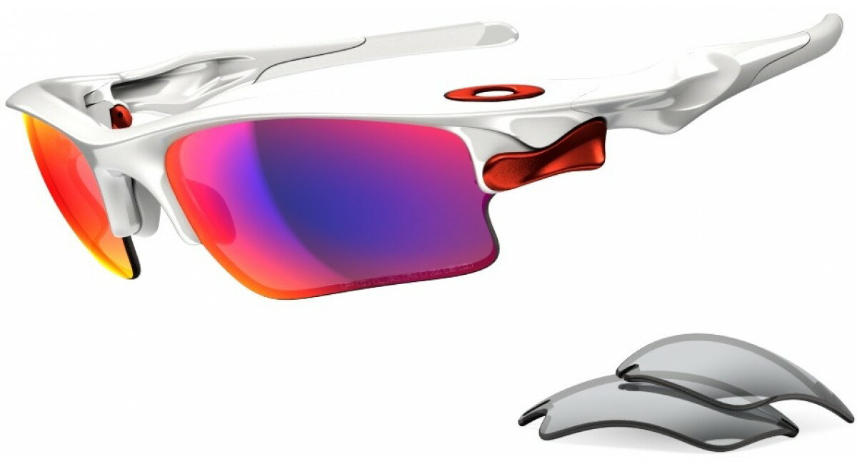 [ Oakley ] 偏光太陽眼鏡/運動太陽眼鏡/可換片偏光寶力萊紅銥 附黑銥片 Fast Jacket XL Polarized OO9156-22