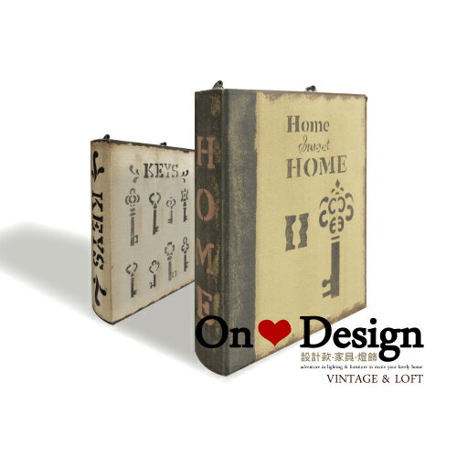 On ♥ Design ❀INDUSTRIAL HOOK 工業風格擺飾 壁掛 仿舊 麻布書本鑰匙收納壁掛 - 黑