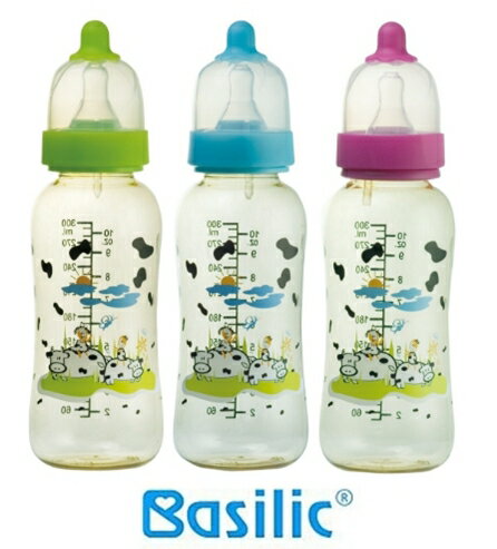貝喜力克 Basilic PPSU防脹氣葫蘆型奶瓶-300ML 三色 D140