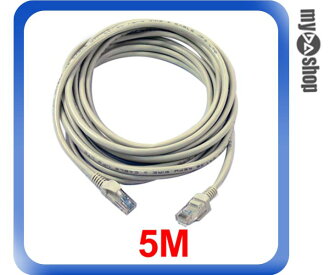 《DA量販店A》全新 高優質 5米 Cat 5e UTP 網路線 8芯 RJ45水晶頭 一體成型 (12-066)