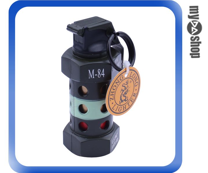《DA量販店》防風 軍事風 扣環 手榴彈 造型 瓦斯 打火機 可重複使用 (13-1069)
