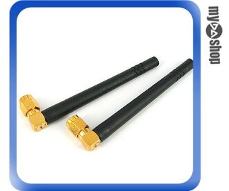 《DA量販店A》2.4G 無線AP SMA 公頭公芯 全向天線 路由器 無線網卡天線 L型 (20-1307)