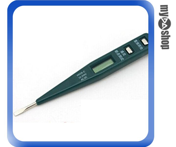 《DA量販店》一字起子型 液晶顯示 免電池 測電筆 可作簡易的電壓、漏電檢測 (34-730)