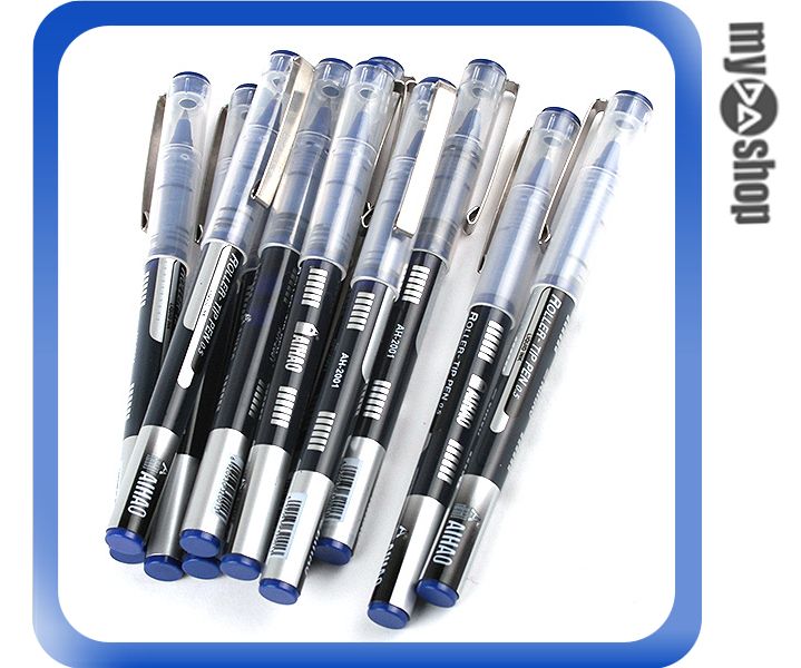 《DA量販店》全新 0.5mm 藍色 鋼珠筆 原子筆 書寫順滑 筆 辦公文具用品 12入(59-1217)