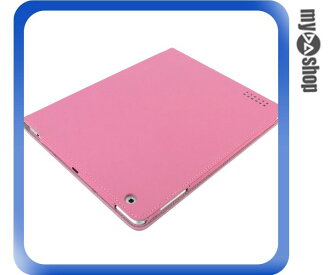 《DA量販店》New iPad iPad3 素面 皮質 輕薄 皮套 保護套 粉紅色款(77-1046)