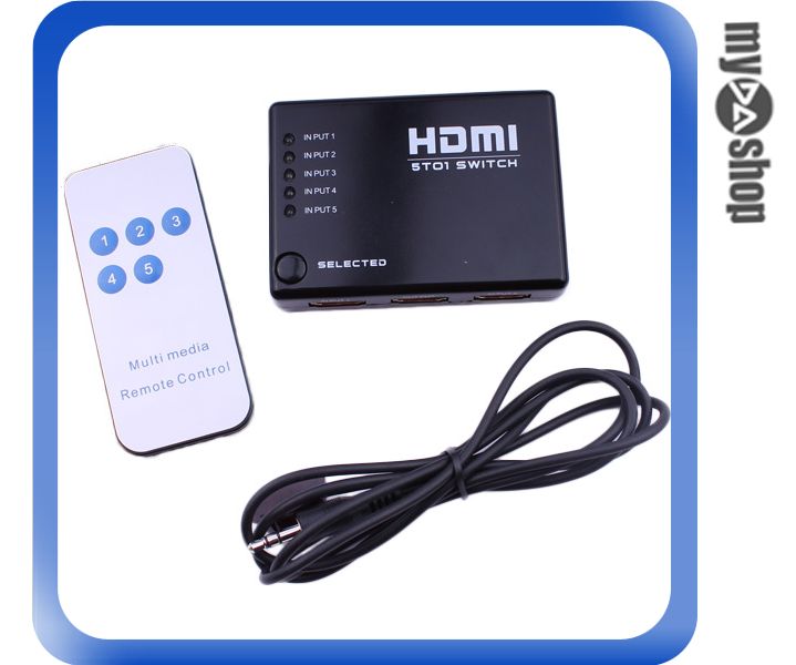 《DA量販店》5進1出 HDMI SWITCH 影音 切換器 分配器 附遙控器(77-251)