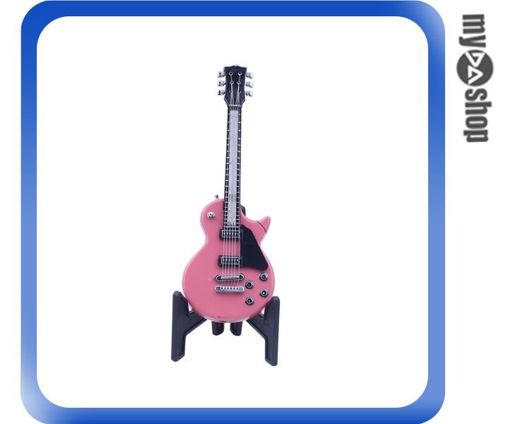 《DA量販店》電吉他 造型 瓦斯 打火機 附架 可重複使用 隨身 飾品 粉紅樣式(78-2926)