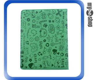 《DA量販店》New iPad iPad2 iPad3 卡通 可旋轉 皮套 保護套 休眠功能 綠色(78-4095)