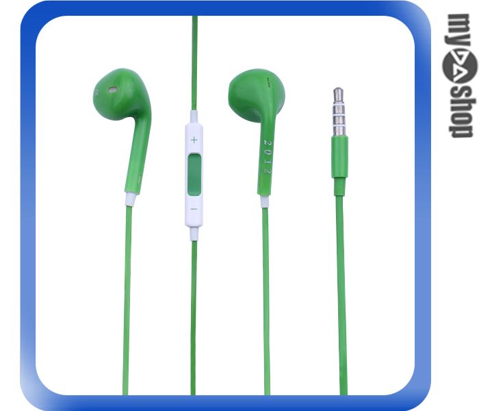 《DA量販店》彩色 耳機 線控 麥克風 適用 iPhone5 iphone4 iphone4S 綠色(78-4374)