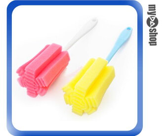 《DA量販店》一組2入 掛式 廚房用品 清潔刷 海綿刷 瓶口刷 奶瓶刷 顏色隨機(79-0307)