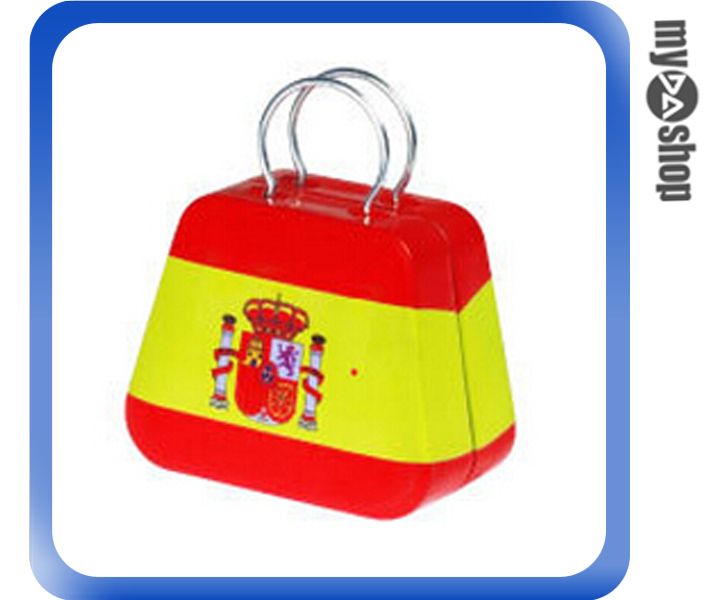 《DA量販店》婚禮小物 西班牙 國旗 喜糖盒 行李箱 手提包 金屬盒(V50-1037)