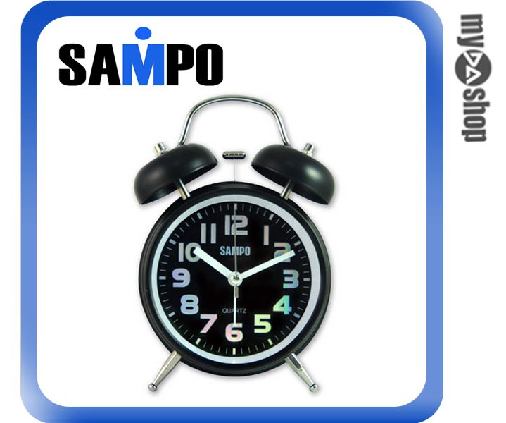 《DA量販店》聲寶SAMPO 復古 圓型 鬧鐘 貪睡 夜燈 PY-Z1207ML 黑色(W89-0078)