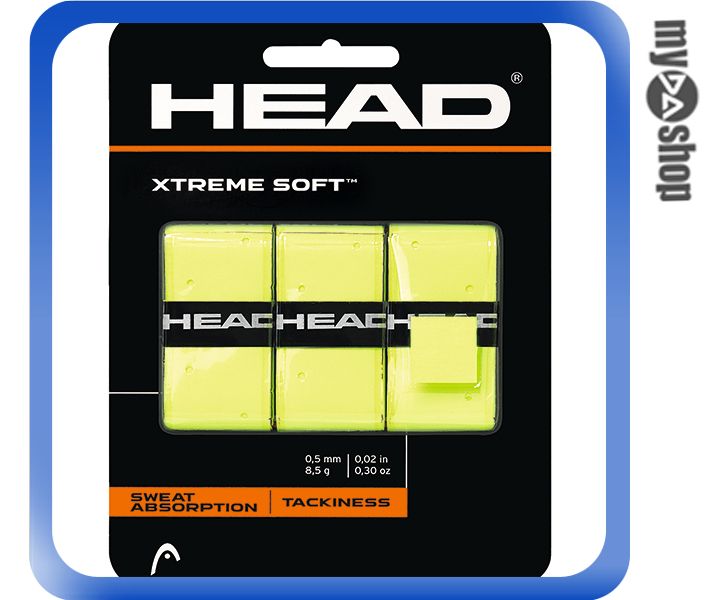 《DA量販店》HEAD XtremeSoft 網球 球拍 握把布 黃色(W92-0039)