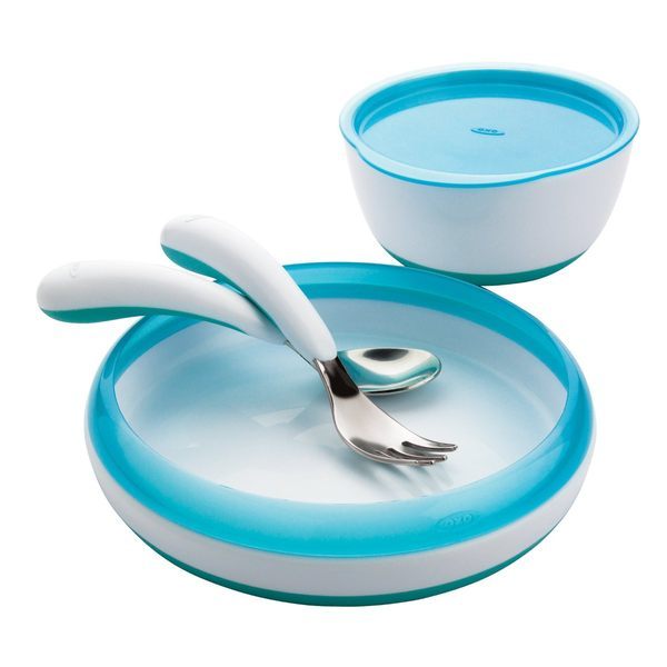 美國OXO tot 美國OXO 4件餐具組合Toddler Feeding Set - 藍色