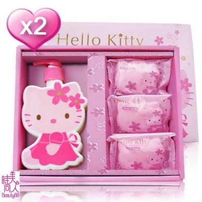 96451 Hello Kitty櫻花造型洗髮禮盒(B)-1造型洗髮3皂(含紙袋)2盒