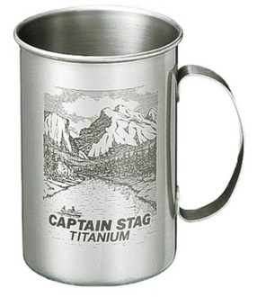 鹿牌 CAPTAIN STAG 日本 | 圖騰鈦金杯600ml | 秀山莊(M-1001)【限時促銷】