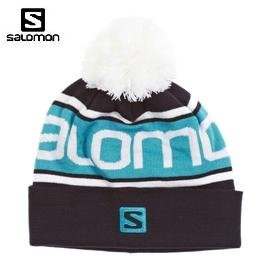 [ Salomon ] Free Beanie 帽 藍 / 絨球帽 / 反折帽 / 公司貨 353022