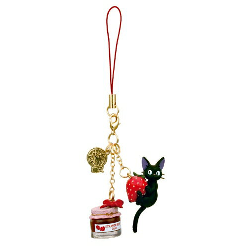【真愛日本】10072900008 手機吊飾-草莓果醬魔女宅急便 黑貓 奇奇貓吊飾 裝飾 飾品