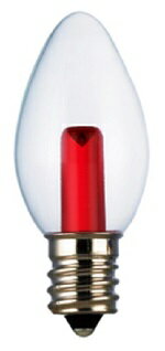★凌尚★蠟燭型透明LED蠟燭燈燈泡E12燈頭★紅色★不受星光開關影響