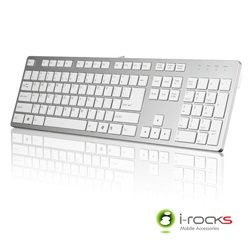 i-rocks艾芮克 IRK01 銀白色 巧克力超薄鏡面銀色鍵盤 [天天3C]  
