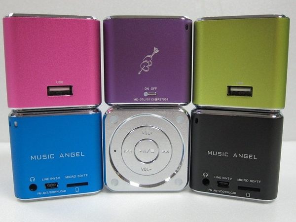 【天天3C】音樂天使MD-07U 粉色 支援USB/MICRO SD卡 粉色 攜帶型喇叭  