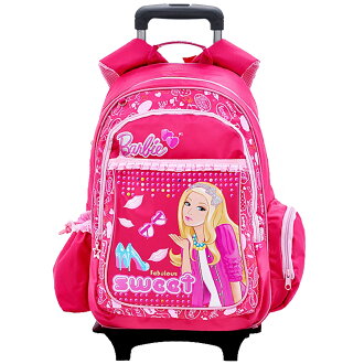 芭比Barbie 學生拉桿書包(桃紅)(BLA2728811T)