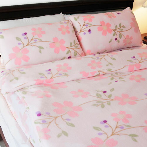 【春印之花】單人三件式兩用毯床包組 / 自然居家◆ 高級搖粒絨 台灣製◆ HOUXURY寢具購物網