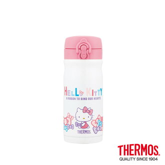 THERMOS 膳魔師 HelloKitty 不鏽鋼真空保溫瓶0.35L JMY-351KT-RB