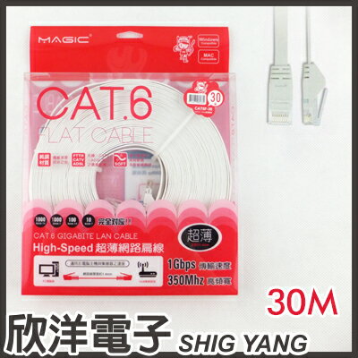 ※ 欣洋電子 ※ Magic 鴻象 Cat6 High-Speed 超薄網路線30米/30M (CAT6F-30)/台灣製造  