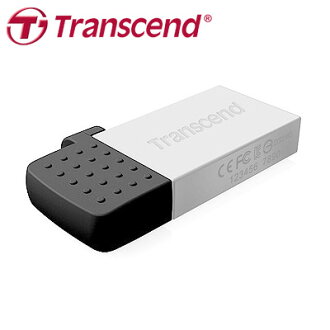 創見 JF380S64G USB 2.0 OTG 防水防塵COB,雙傳輸介面金屬碟,Android專屬APP (銀色) / 個