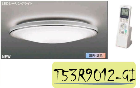 Toshiba日本東芝★白銀 53W 連續調光調色 LED遙控吸頂燈 高演色吸頂燈★永光照明T53R9012-GI
