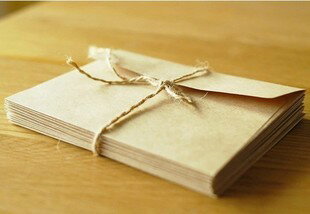復古牛皮紙空白信封套 一組20個#JO010000